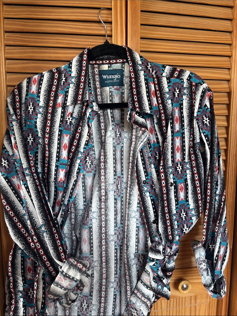 Wrangler Multicolor Southwestern Print Dress Shirt